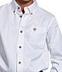 Color:White - Image 2 - Big Boys 7-14 Long Sleeve Solid Twill Classic Shirt