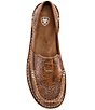 Color:Brown Floral Emboss - Image 5 - Cruiser Floral Embossed Leather Slip-Ons