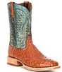 Color:Brandy/Roaring Turquoise - Image 1 - Men's Gallup Western Boots