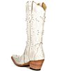 Color:White - Image 3 - Pearl Leather Embellished Western Boots