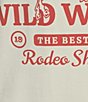 Color:Beige/Khaki - Image 4 - Wild West Show Crew Neck Short Sleeve Contrast Trim T-Shirt