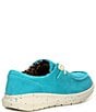 Color:Brightest Turquoise - Image 2 - Women's Hilo Leather Apron Toe Slip-Ons
