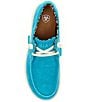 Color:Brightest Turquoise - Image 5 - Women's Hilo Leather Apron Toe Slip-Ons