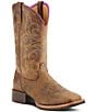 Color:Distressed Brown - Image 1 - Women's Hybrid Rancher Leather Western Mid Boots