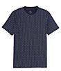 Color:Navy - Image 1 - Allover Logo Short Sleeve T-Shirt