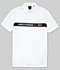 Color:White - Image 1 - Chest Stripe Logo Short Sleeve Polo Shirt
