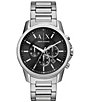 Color:Silver - Image 1 - Men's Chronograph Stainless Steel Watch