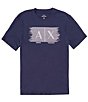 Color:Navy - Image 1 - Line Box Logo Short Sleeve T-Shirt