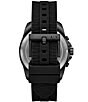 Color:Black - Image 3 - Men's Chronograph Black Silicone Watch