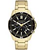 Color:Gold - Image 1 - Men's Chronograph Gold-Tone Stainless Steel Watch