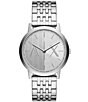 Color:Silver - Image 1 - Men's Dale Rd. Two-Hand Stainless Steel Bracelet Watch
