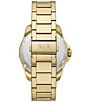 Color:Gold - Image 3 - Men's Spencer Three-Hand Date Gold-Tone Stainless Steel Bracelet Watch