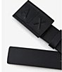 Color:Solid Black - Image 3 - Perfect Rectangular 1.4#double; Buckle Belt