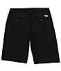 Color:Black - Image 2 - Solid Twill 8#double; Inseam Stretch Shorts