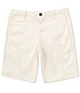 Color:Eggnog - Image 1 - Solid Twill 8#double; Inseam Stretch Shorts