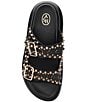 Color:Black - Image 5 - Viking Leather Studded Slide Sandals