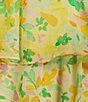 Color:Yellow Green - Image 3 - Midsummer Floral Print Sweetheart Neck Sleeveless Midi Dress