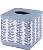 Color:Blue - Image 1 - Monterey Collection Hand-Painted Raised Textured Tissue Box Cover