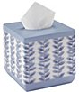 Color:Blue - Image 2 - Monterey Collection Hand-Painted Raised Textured Tissue Box Cover