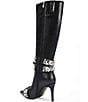 Color:Black - Image 3 - Alonza Crystal Rhinestone Banded Tall Dress Boots