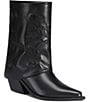 Color:Black - Image 1 - Portabella Fold Over Western Mid Boots