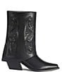 Color:Black - Image 2 - Portabella Fold Over Western Mid Boots