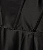 Color:Black - Image 4 - Plus Sweetheart Neckline Corset Bodice Side Slit Gown