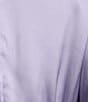 Color:Lilac - Image 3 - Satin Short Puff Sleeve V-Neck Midi Dress