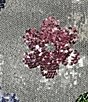 Color:Silver/Lilac - Image 4 - Sequin Flower Printed Halter Neck Bodycon Dress