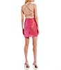 Color:Pink/Iridescent - Image 2 - V-Neck Bodycon Pullover Sequin Dress