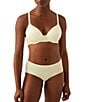 Color:Pastel Yellow - Image 4 - Future Foundation Brushed Lace T-Shirt Bra