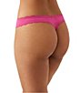 Color:Raspberry Sorbet - Image 2 - Inspired Eyelet Stretch Lace Trim Thong
