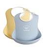 Color:Yellow/Powder Blue - Image 1 - BABYBJORN 2-Pack BPA -Free Catchable Baby Bib