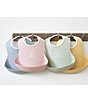 Color:Yellow/Powder Blue - Image 2 - BABYBJORN 2-Pack BPA -Free Catchable Baby Bib