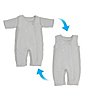 Color:Gray - Image 4 - Swaddle Transition Sleepsuit