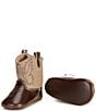 Color:Brown/Taupe - Image 1 - Kids' Miller Western Boot Crib Shoes (Infant)