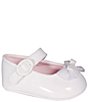 Color:White - Image 1 - Girls' Patent Skimmer Crib Shoes (Infant)