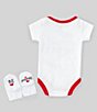Color:Red - Image 2 - Baby Newborn-9 Months Short-Sleeve Valentine's Bodysuit