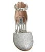 Color:Silver - Image 4 - Girls' Felicia Satin Glitter Shoes (Youth)
