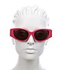 Color:Fuchsia - Image 2 - Unisex BB0258S 58mm Cat Eye Sunglasses