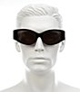 Color:Black - Image 3 - Unisex BB0258S 58mm Cat Eye Sunglasses