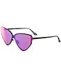 Color:Black - Image 1 - Women's BB0191S 99mm Cat Eye Sunglasses