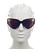 Color:Black - Image 2 - Women's BB0191S 99mm Cat Eye Sunglasses