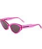 Color:Fuchsia - Image 1 - Women's Everyday 57mm Cat Eye Sunglasses