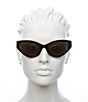 Color:Black - Image 2 - Women's Everyday 57mm Cat Eye Sunglasses