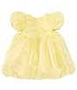 Color:Sunshine - Image 1 - Baby Girls Newborn-18 Months Juliet Puffed-Sleeve Organza Dress