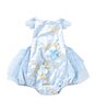 Color:Frost - Image 1 - Baby Girls Newborn-18 Months Sleeveless Floral Embroidered Panel Bubble Romper