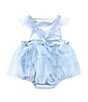 Color:Frost - Image 2 - Baby Girls Newborn-18 Months Sleeveless Floral Embroidered Panel Bubble Romper