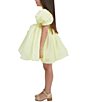 Color:Sunshine - Image 3 - Little/Big Girls 4-16 Juliet Puffed-Sleeve Organza Mini Dress