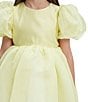 Color:Sunshine - Image 4 - Little/Big Girls 4-16 Juliet Puffed-Sleeve Organza Mini Dress